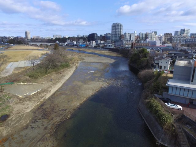 広瀬川河道掘削工事